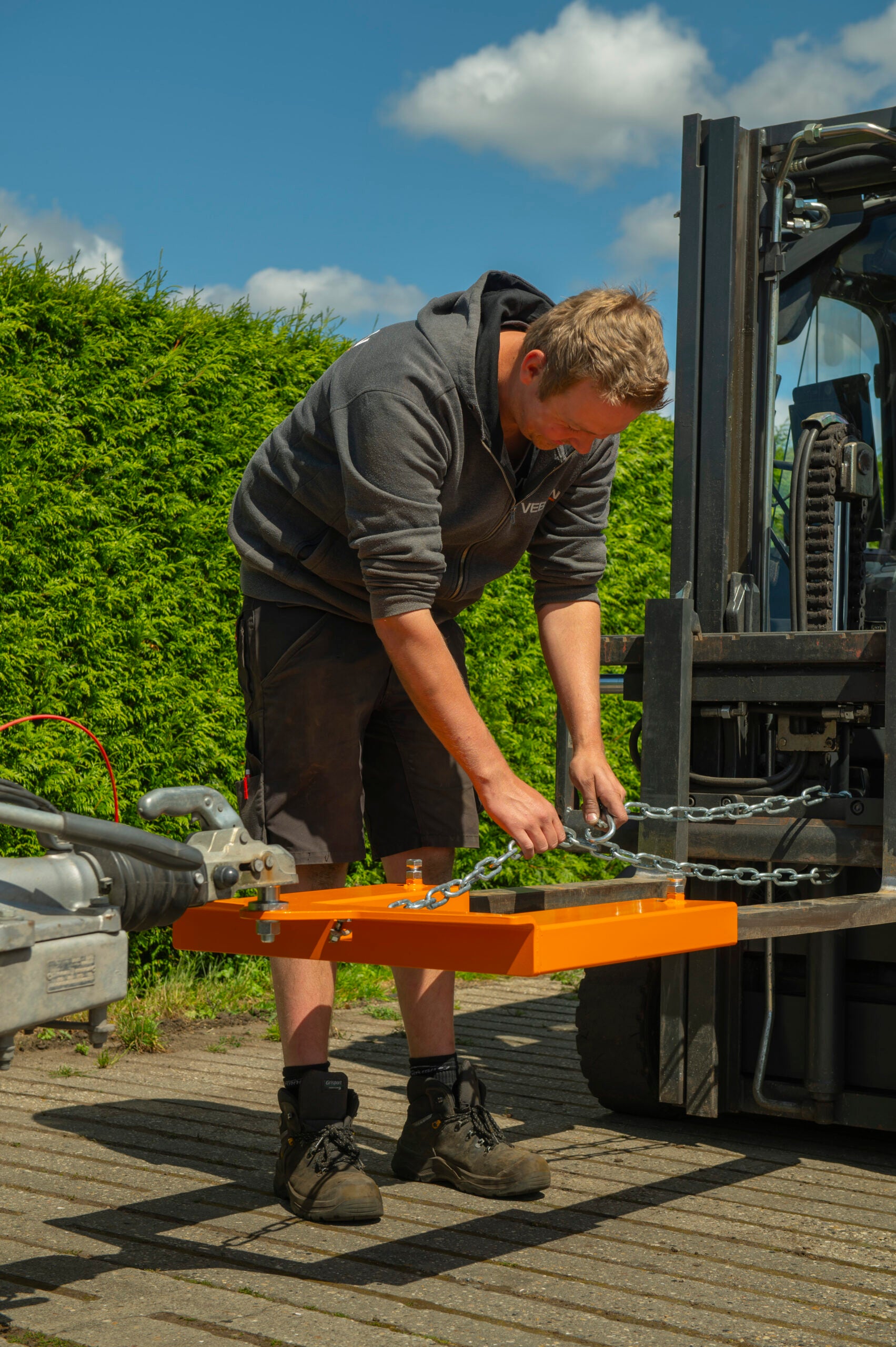 Trekhaak / Rangeerhulp voor Heftruck (nieuw model)