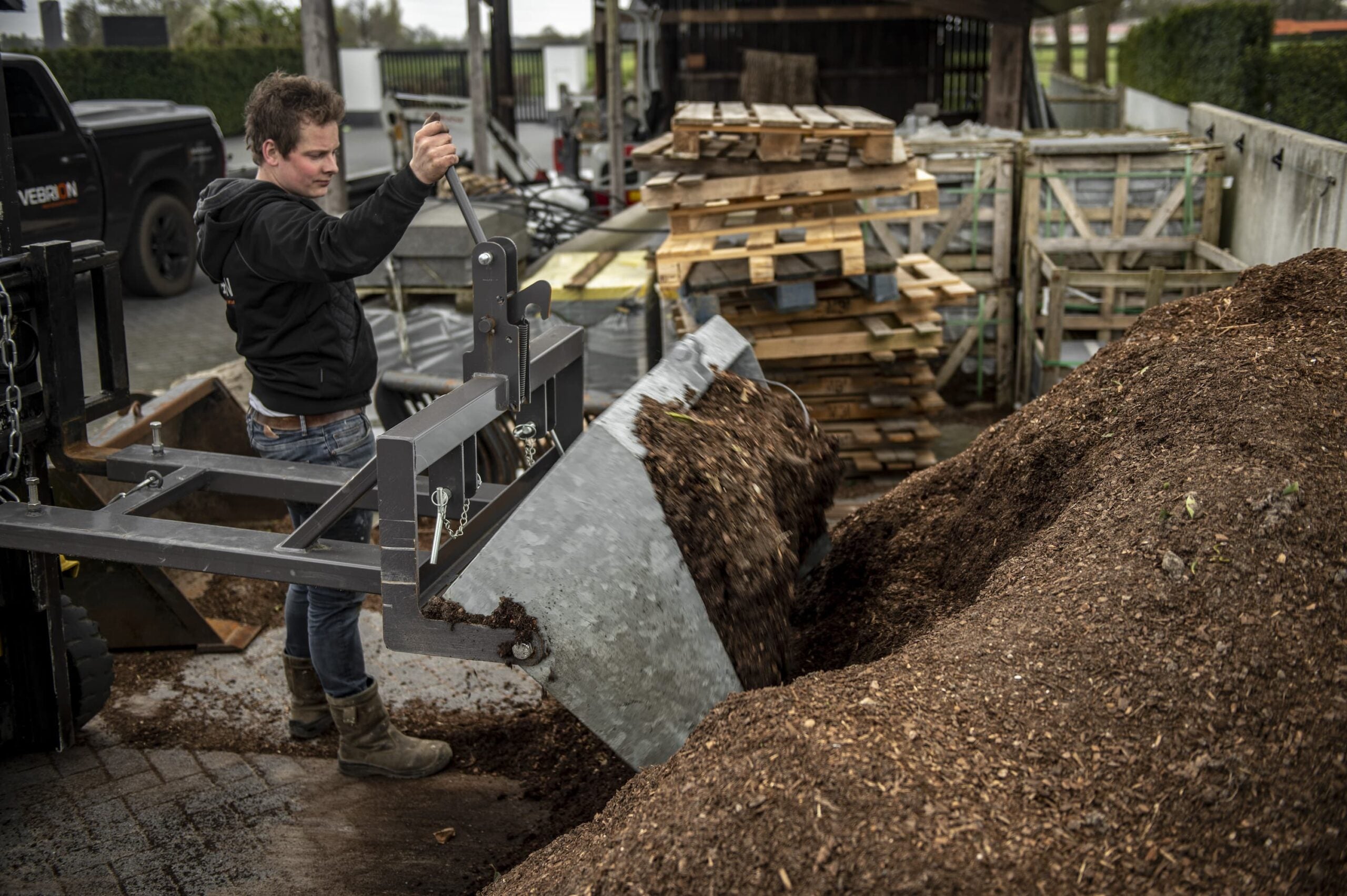 Schepbak heftruck mechanisch